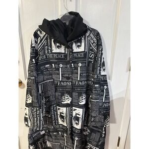 Copera  Xl Women's Long Reversible Coat Fashion Print